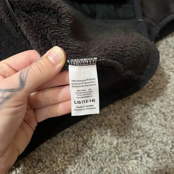 Danskin Ski Fuzzy Full Zip Cozy Jacket Thermal Womens Black Layering Soft Shag - Picture 8 of 10